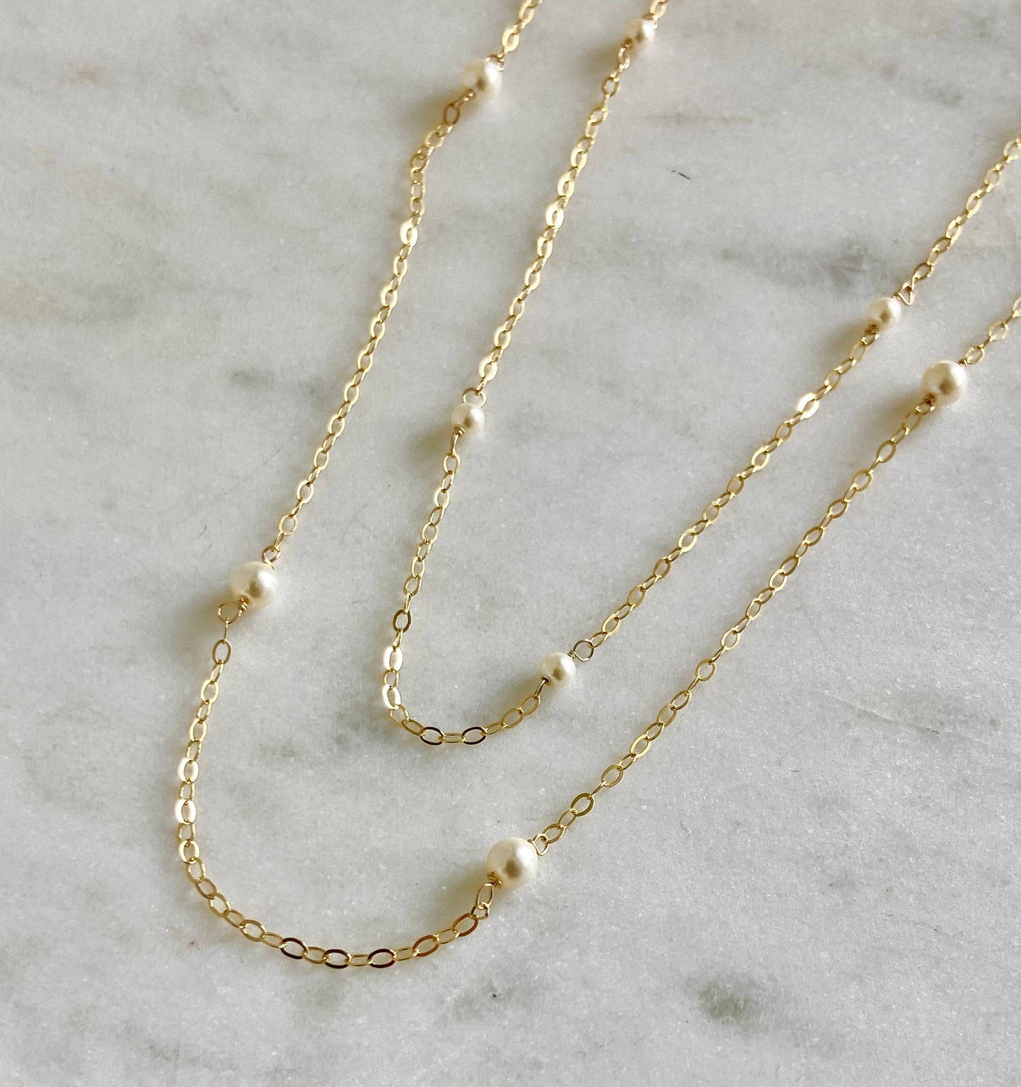 Pearl Station Necklace
