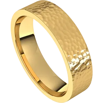 10k Hammered Cigar Band