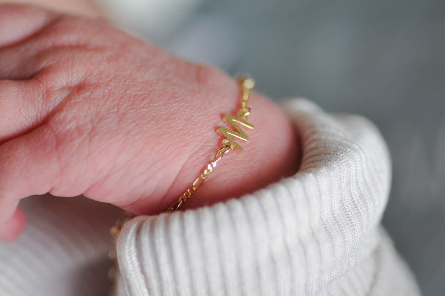 Childrens Baby Initial Bracelet