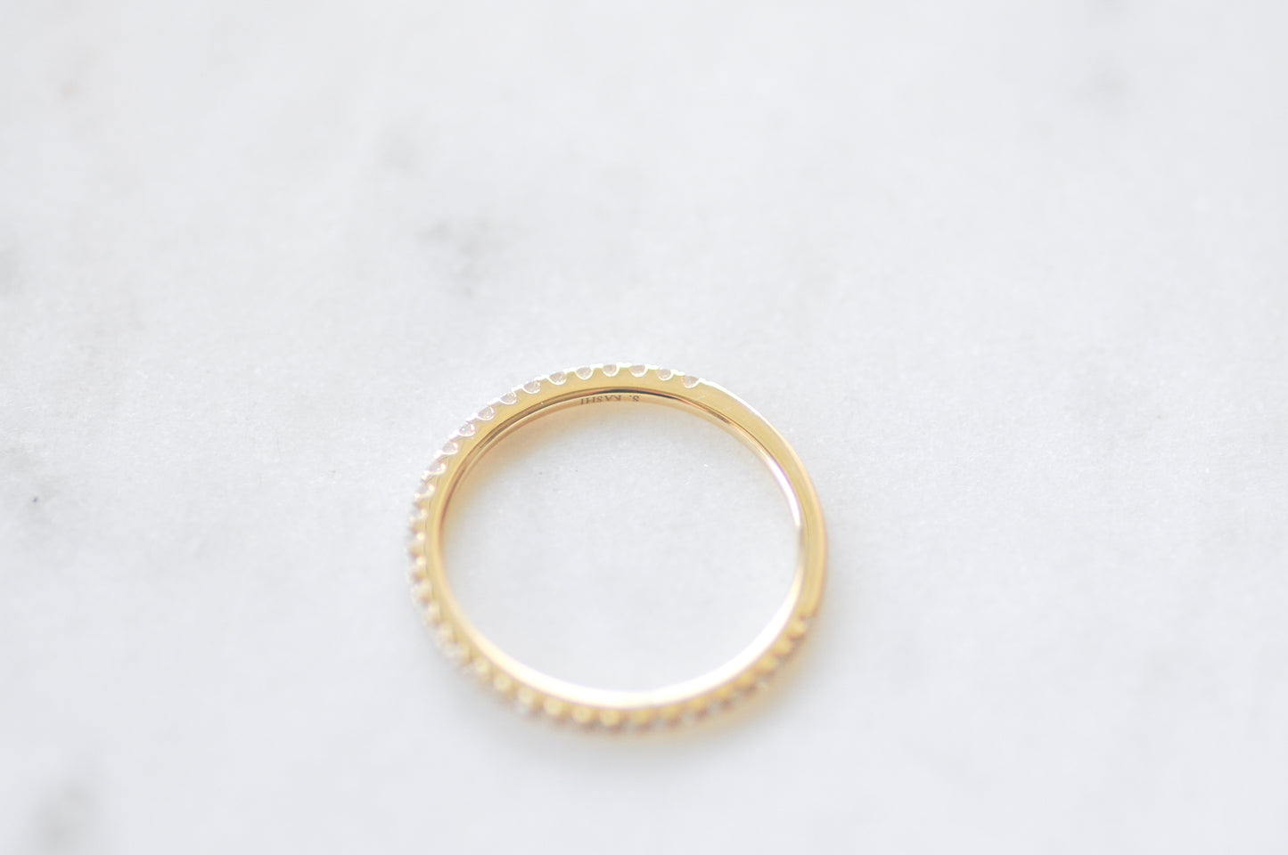 Tiny Natural Diamond Stackable Band