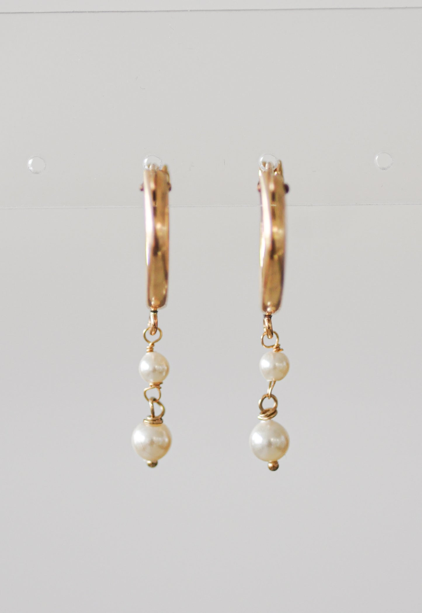 Double Pearl Hoop