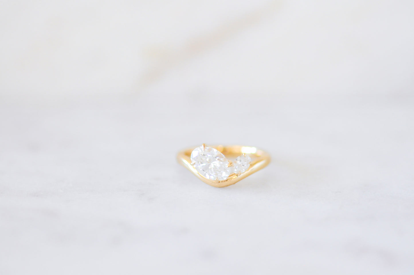 Two Stone Solitaire Engagement Ring