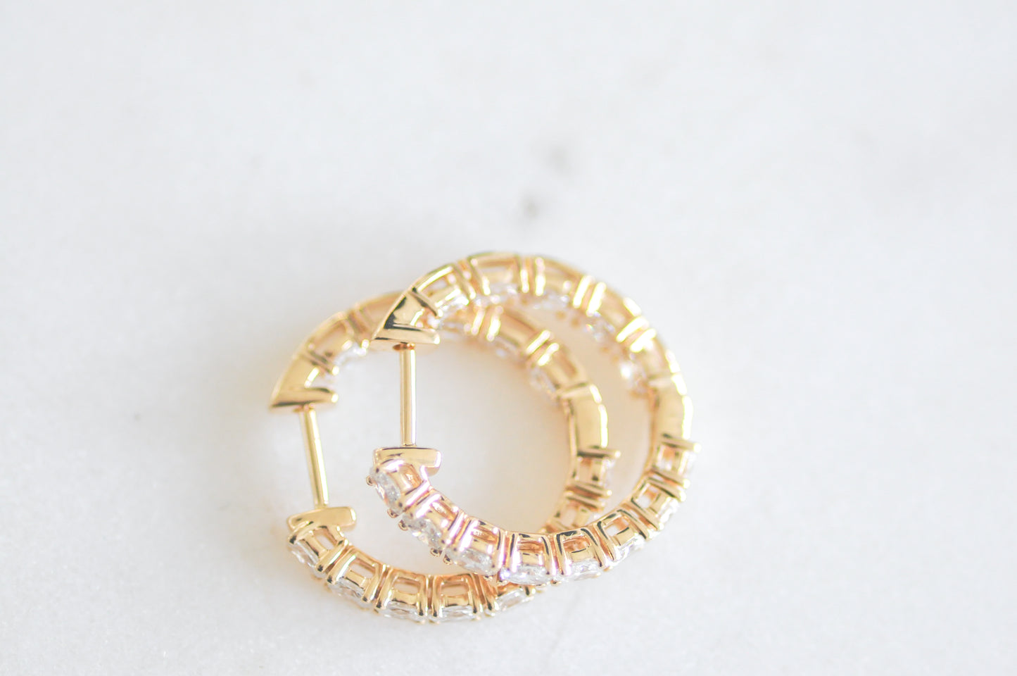 Mini Oval Inside Out Hoops