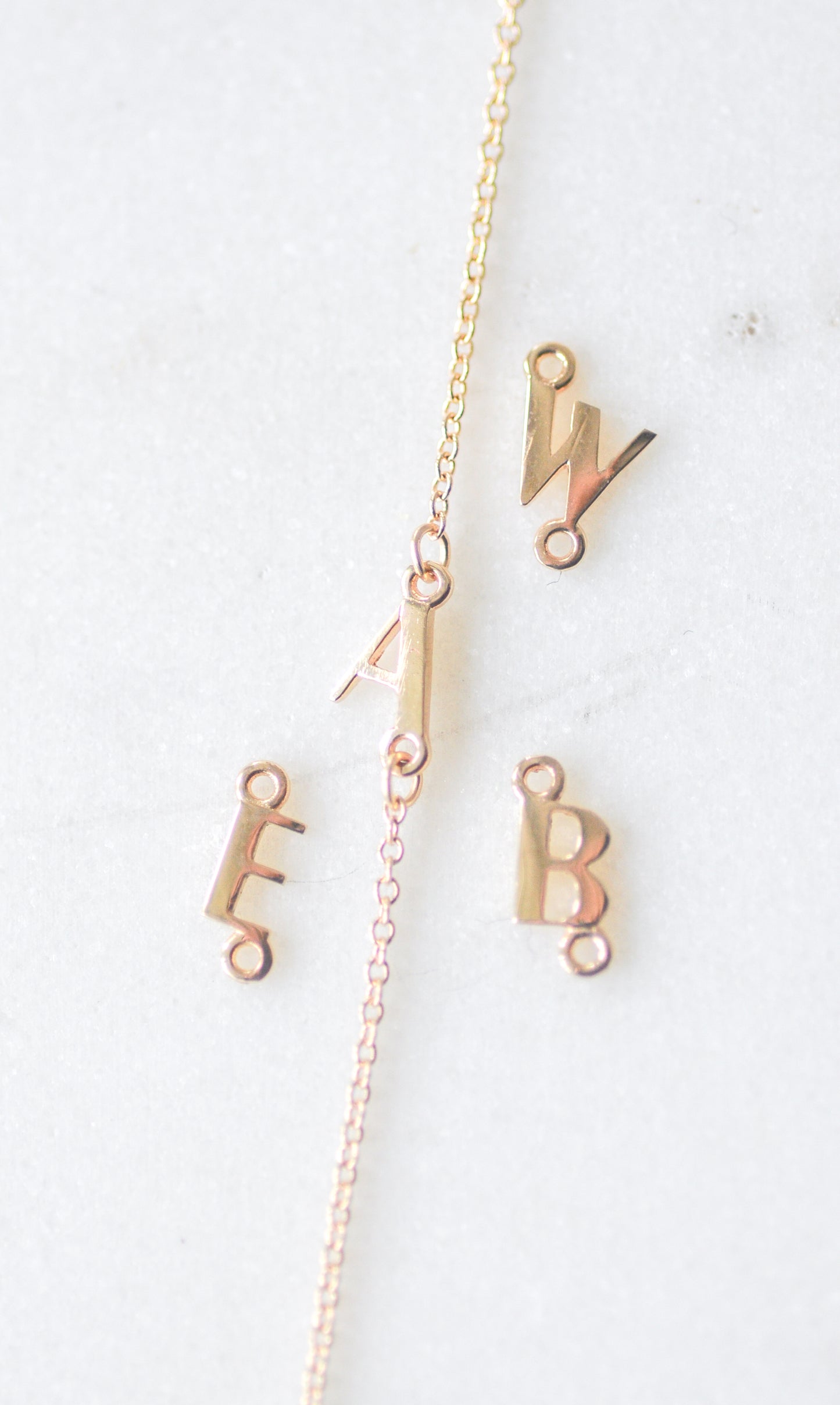 Mini Solid Initial Link Bracelet
