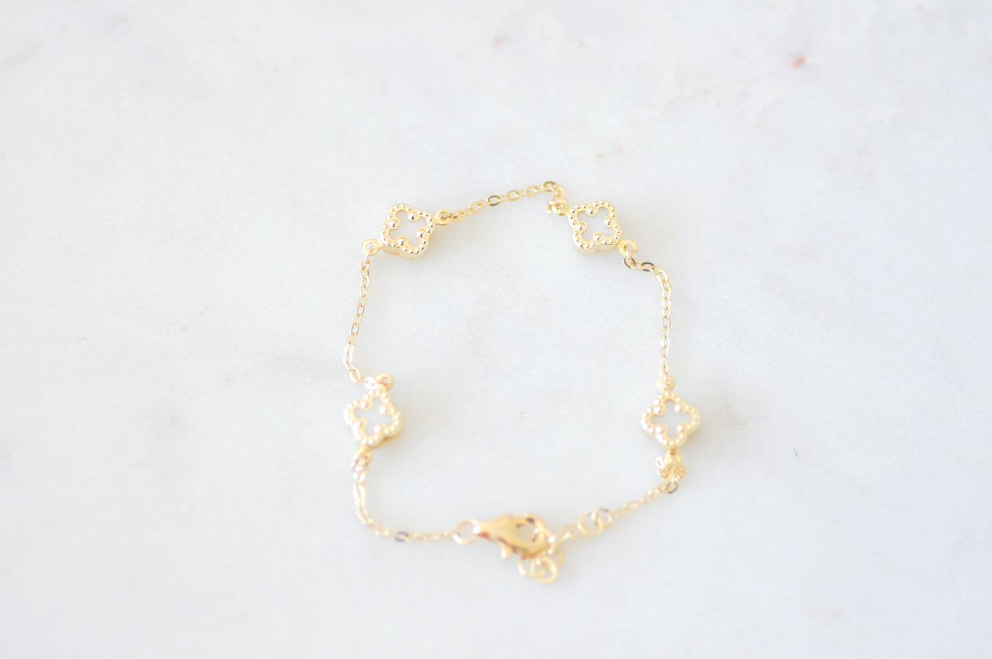 Kids Clover White Bracelet