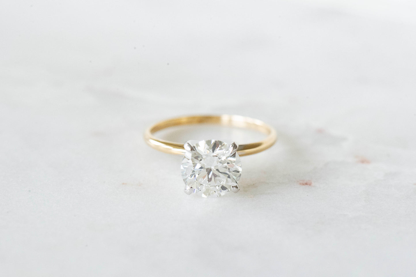 4 Prong Two Tone Solitaire