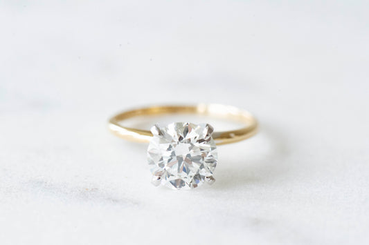 4 Prong Two Tone Solitaire