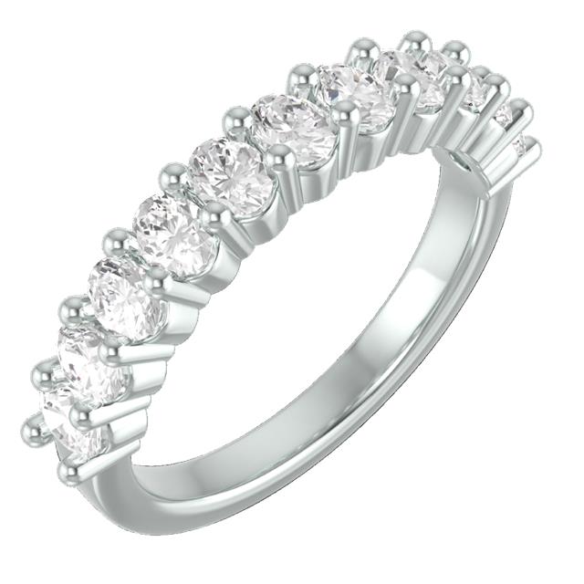 .65 Carat Oval Diamond Band