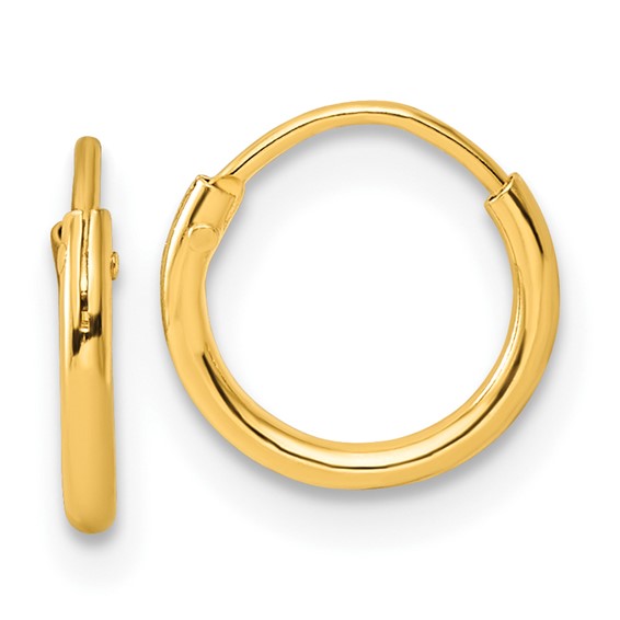 Silver Gold-Tone Endless Hoops