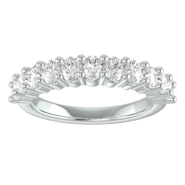 .65 Carat Oval Diamond Band