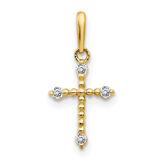 Mini 14k Cross Pendant (Zapped add on)
