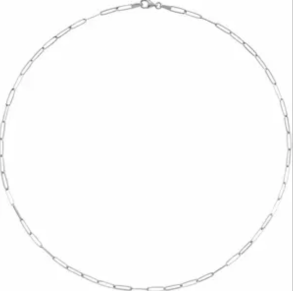 14k Paper Clip Large Link Chain Necklace