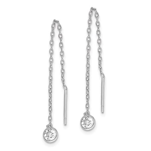 CZ Sterling Silver Threader Earrings