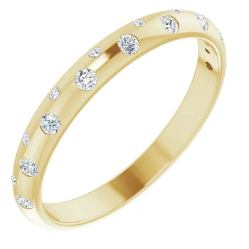 Bezel Set Thin Ring