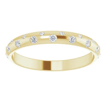 Bezel Set Thin Ring