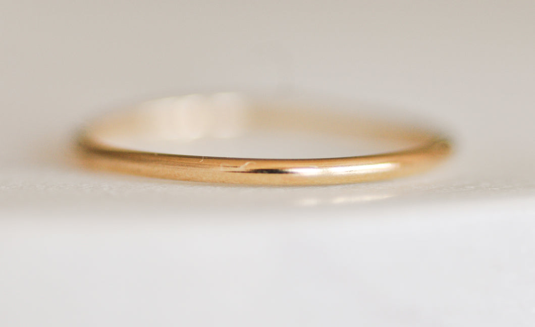 Simple Dainty Solid Gold band