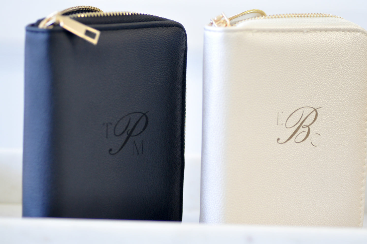 Monogram Leatherette Jewelry Case