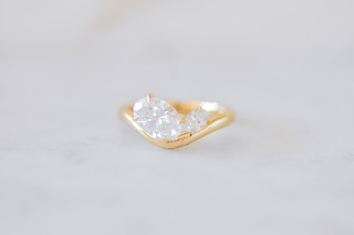 Two Stone Solitaire Engagement Ring