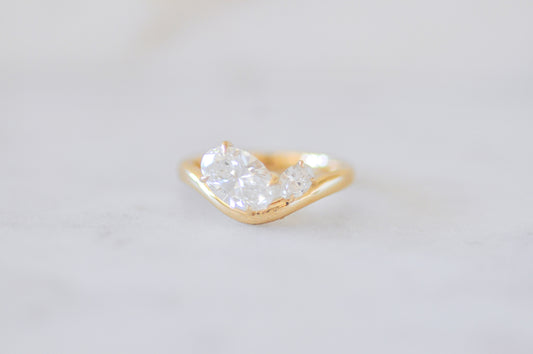 Two Stone Solitaire Engagement Ring