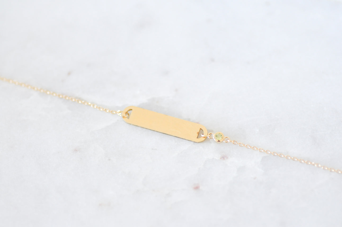 ID + Birthstone Bracelet