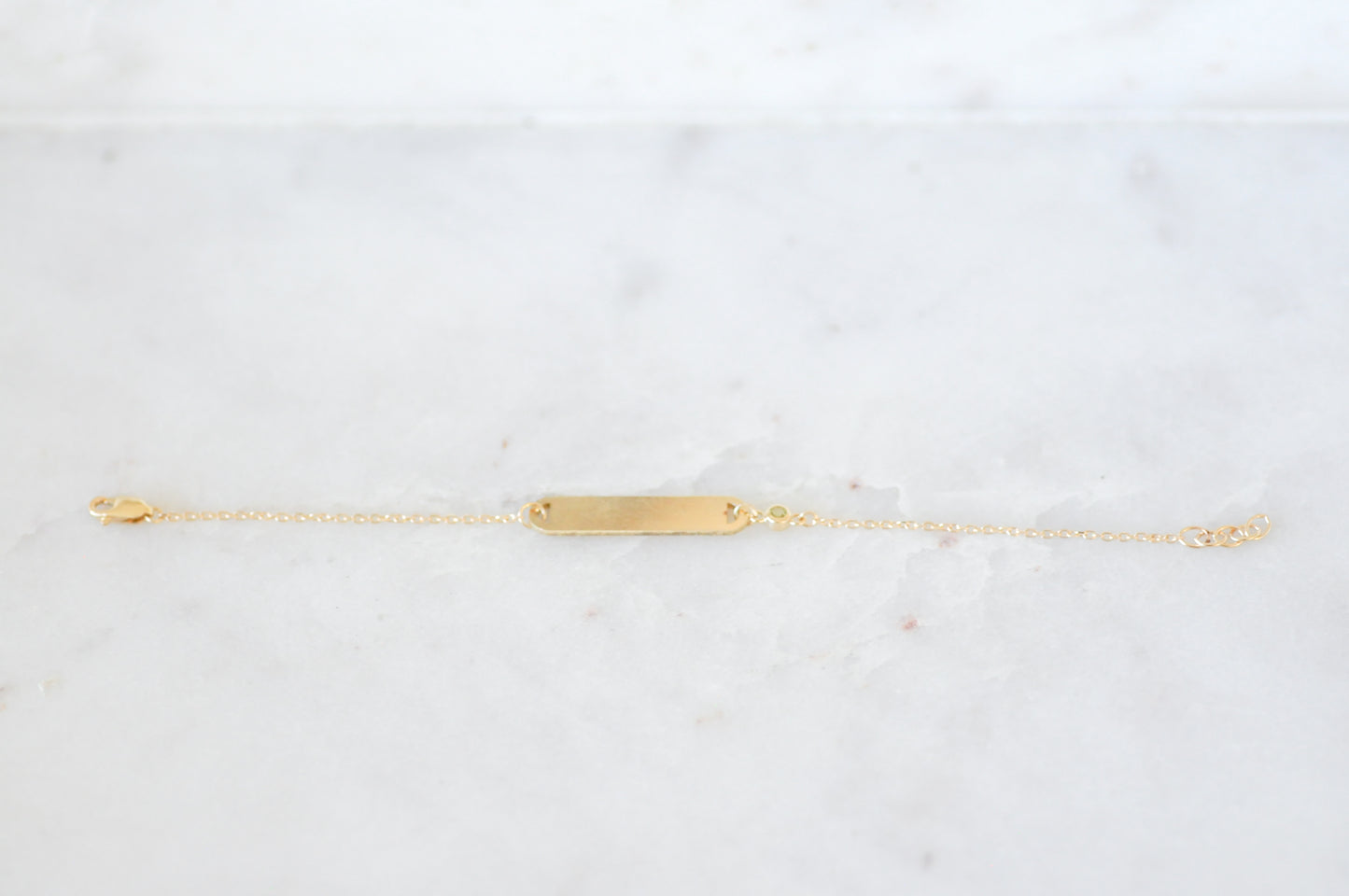 ID + Birthstone Bracelet