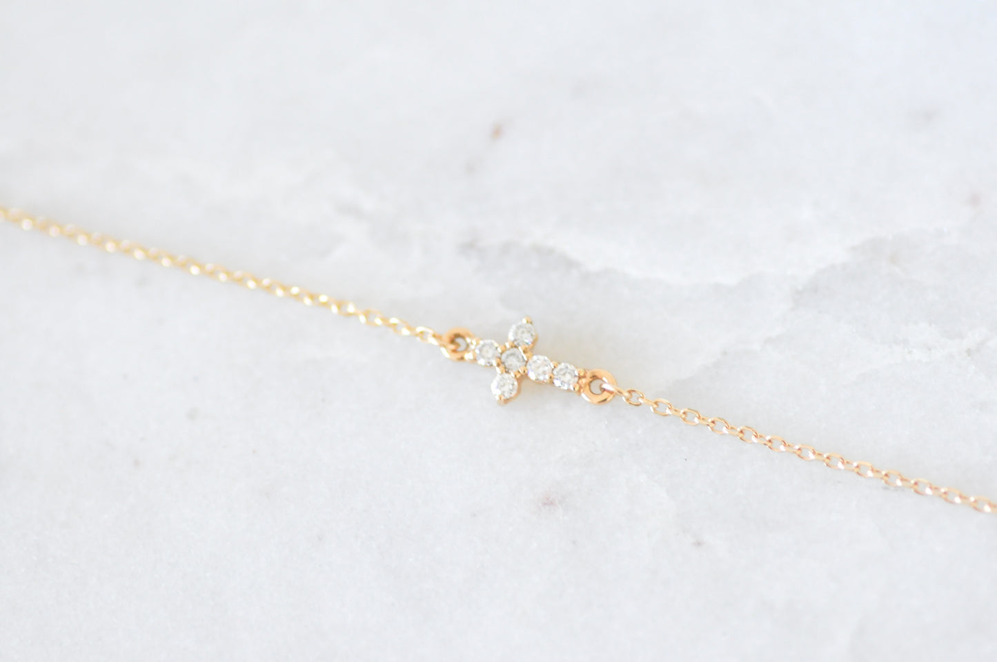 Diamond Cross Bracelet