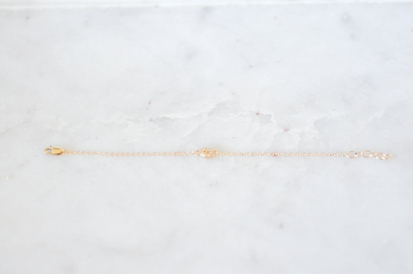 Petite Diamond Initial Bracelet