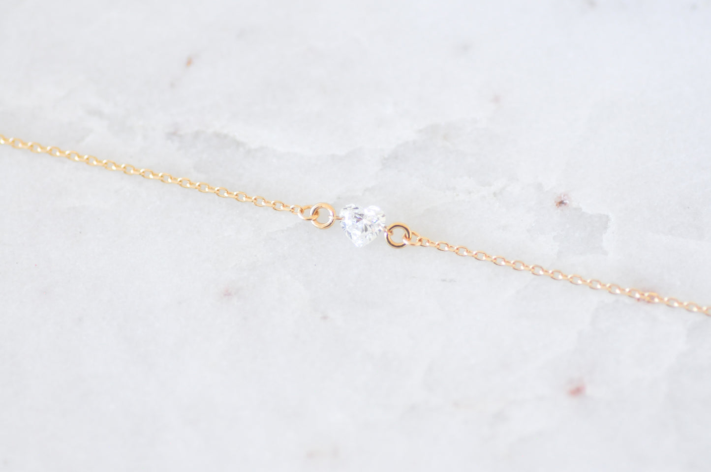 Mini Diamond Heart Bracelet