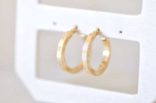 Fluted Hoop Earrings