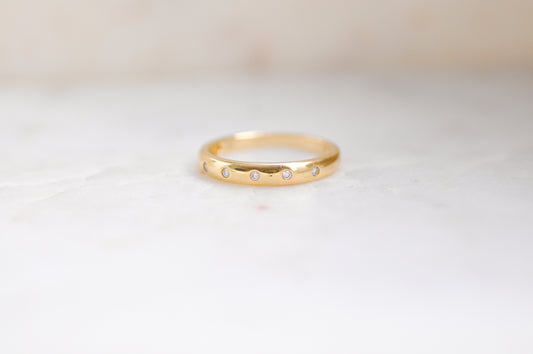 Spaced Diamond Inlay Band