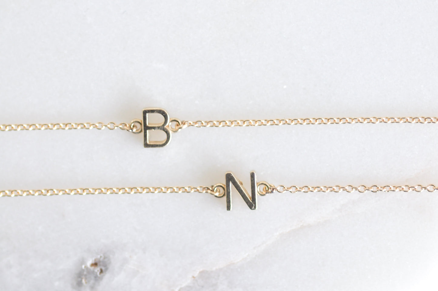 Gold Mini Initial Bracelet