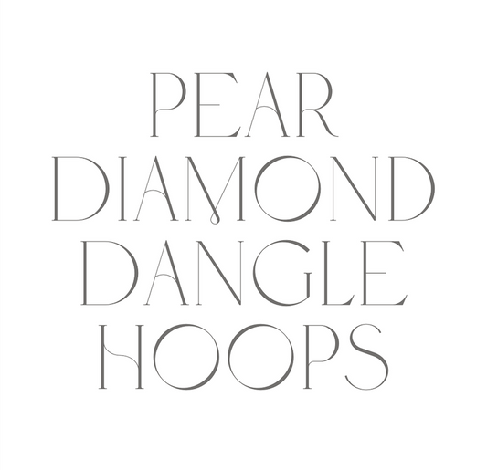 Pear Diamond Dangle Hoop
