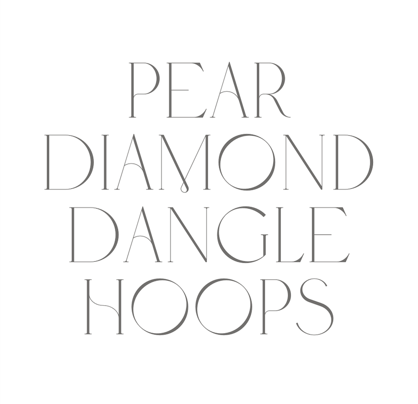 Pear Diamond Dangle Hoop