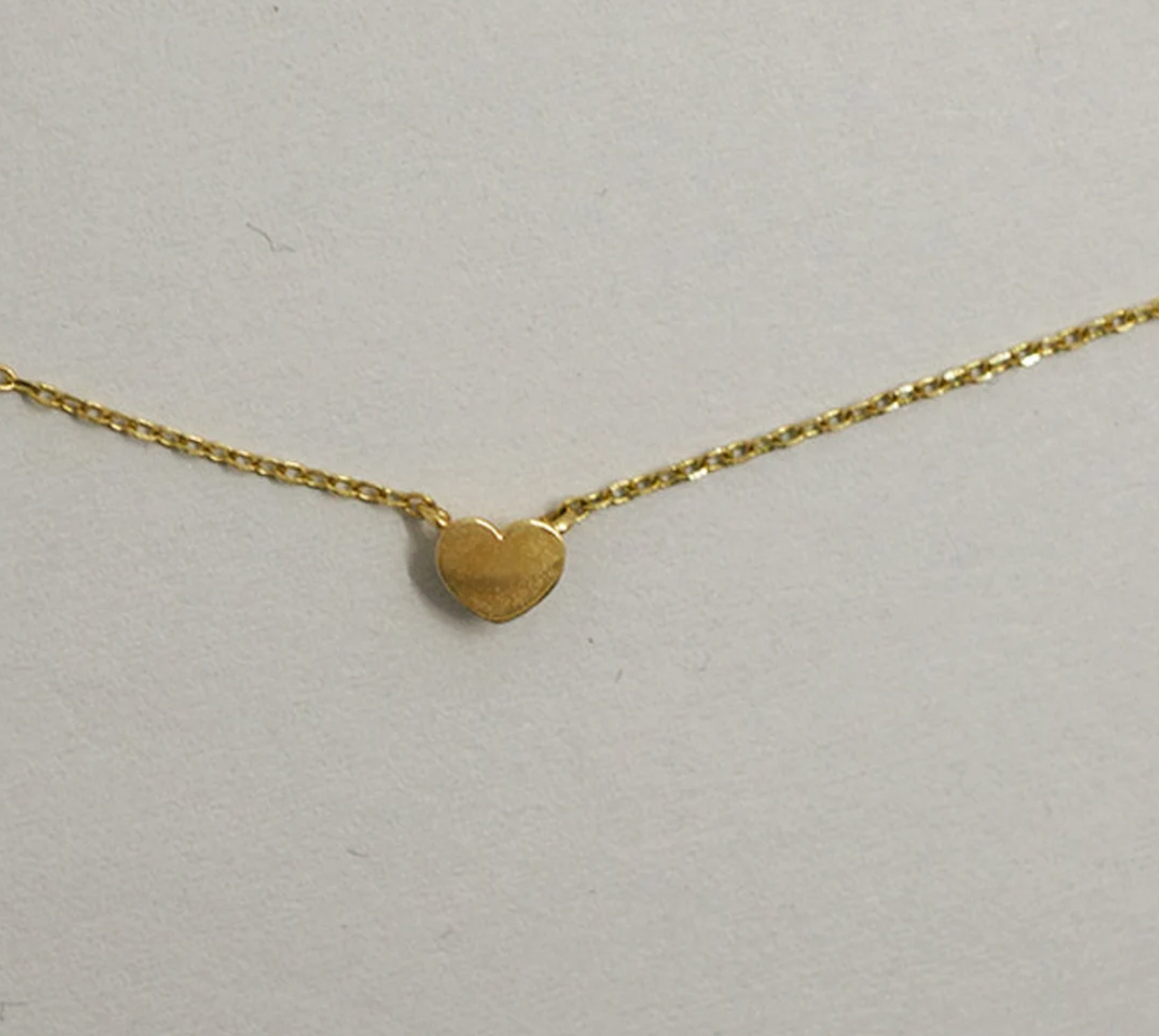 Mini Solid Gold Heart Necklace