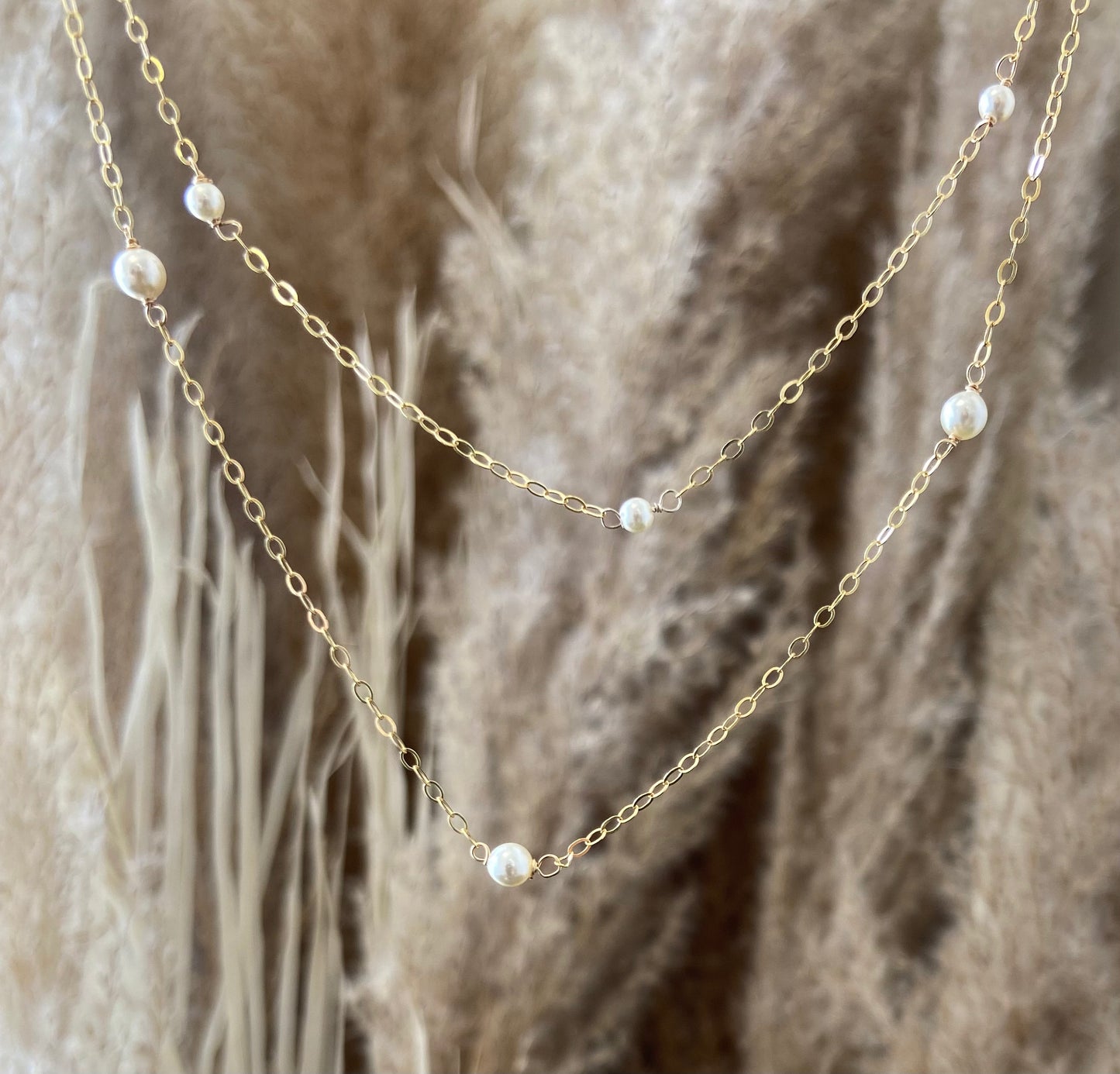 Pearl Station Necklace