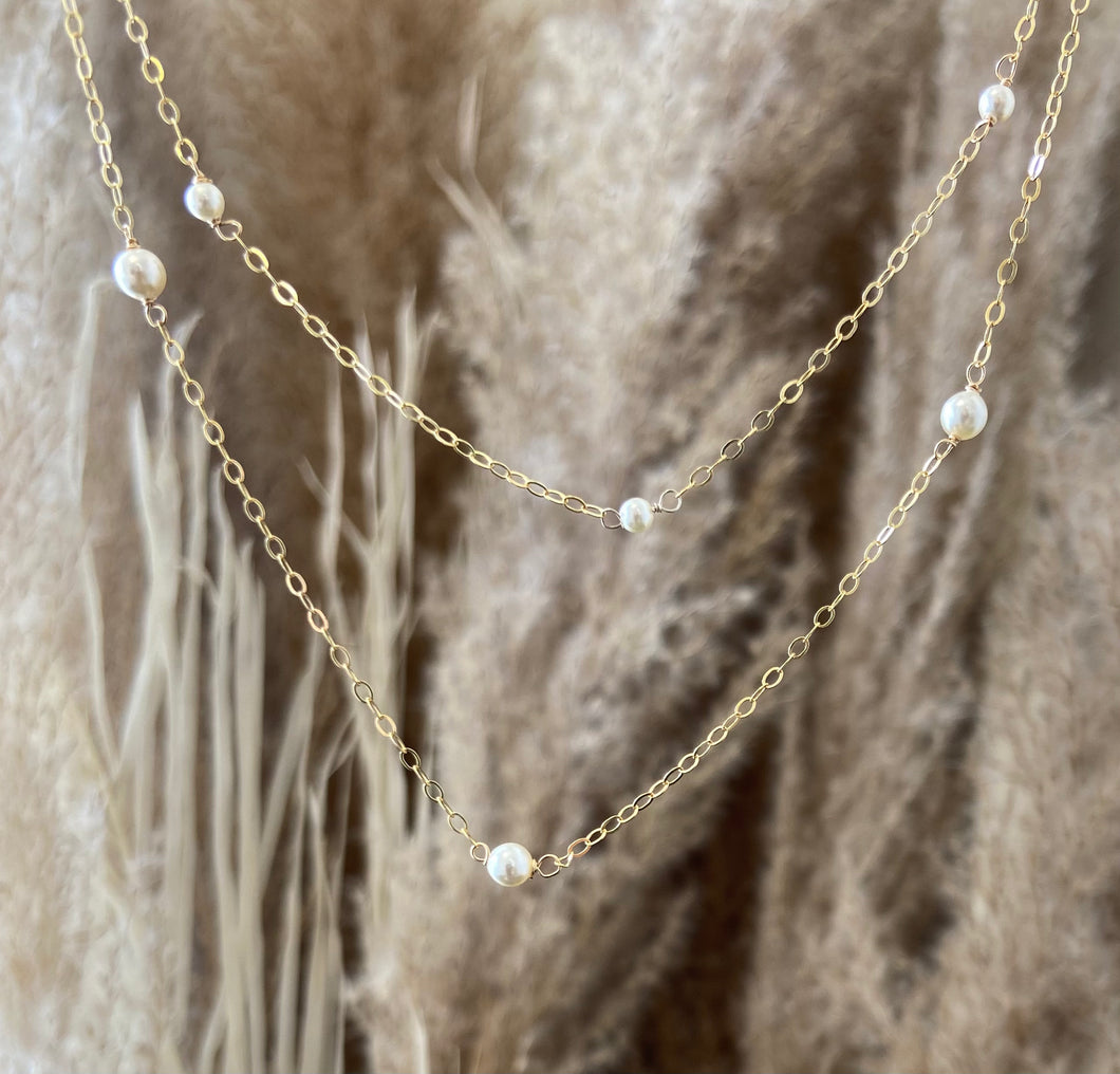 Pearl Station Necklace