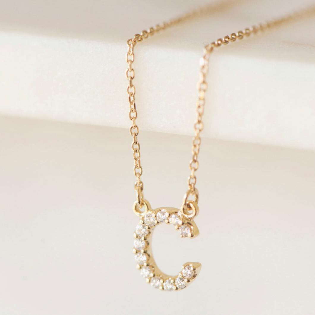 Diamond Initial Pendant