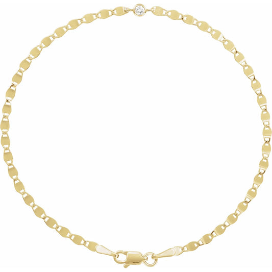 Fancy Link Bracelet + Diamond