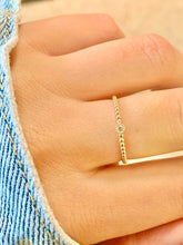 Load image into Gallery viewer, 14k Beaded Tiny Diamond Stackable Ring
