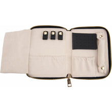 Load image into Gallery viewer, Black Leatherette Travel Jewelry Case
