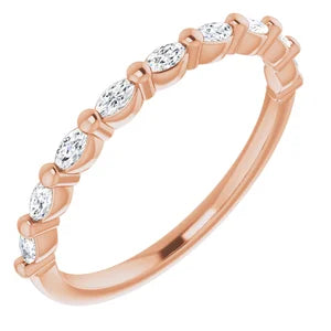 Rose Gold Marquise Band