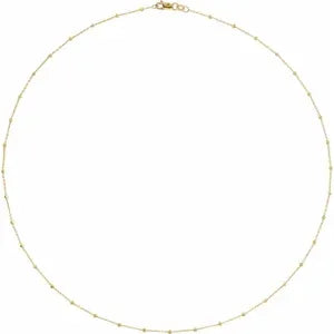 Gold Beaded Chain Necklace