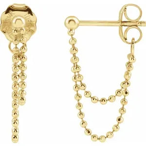 Beaded Chain Stud