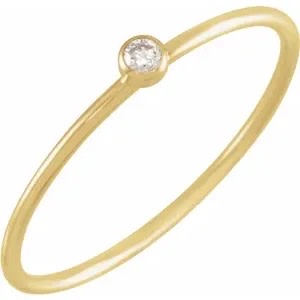 Mini Stackable Dainty Diamond Ring